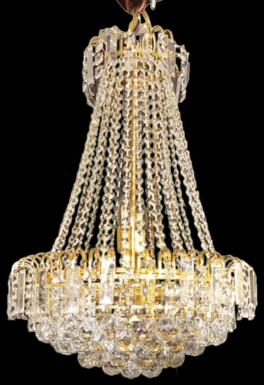 Hanging Lotus Shape Crystal Chandelier 50x75cm